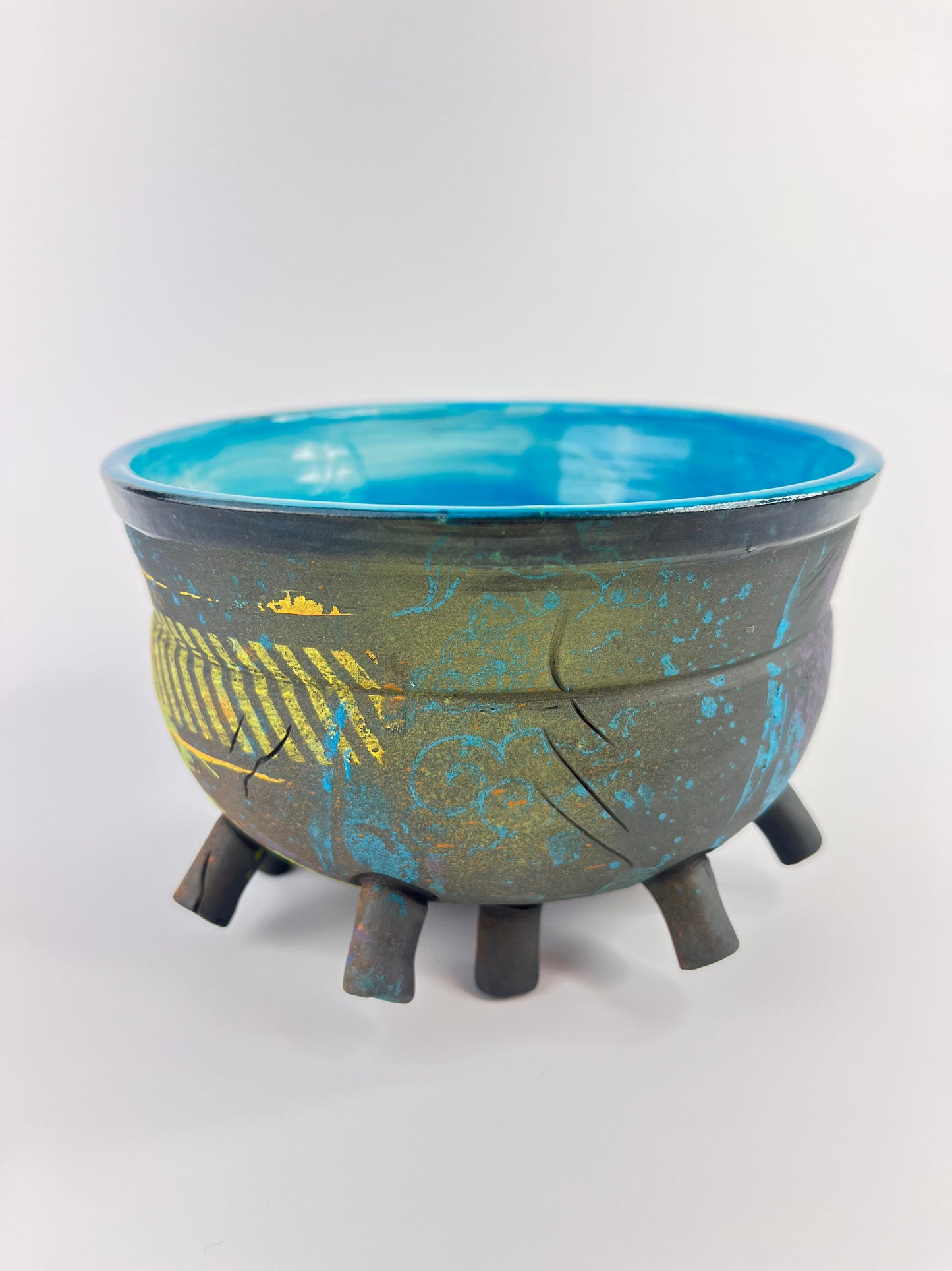 Bowl - "Caution" Anarchy Cereal Bowl (Powder Blue)