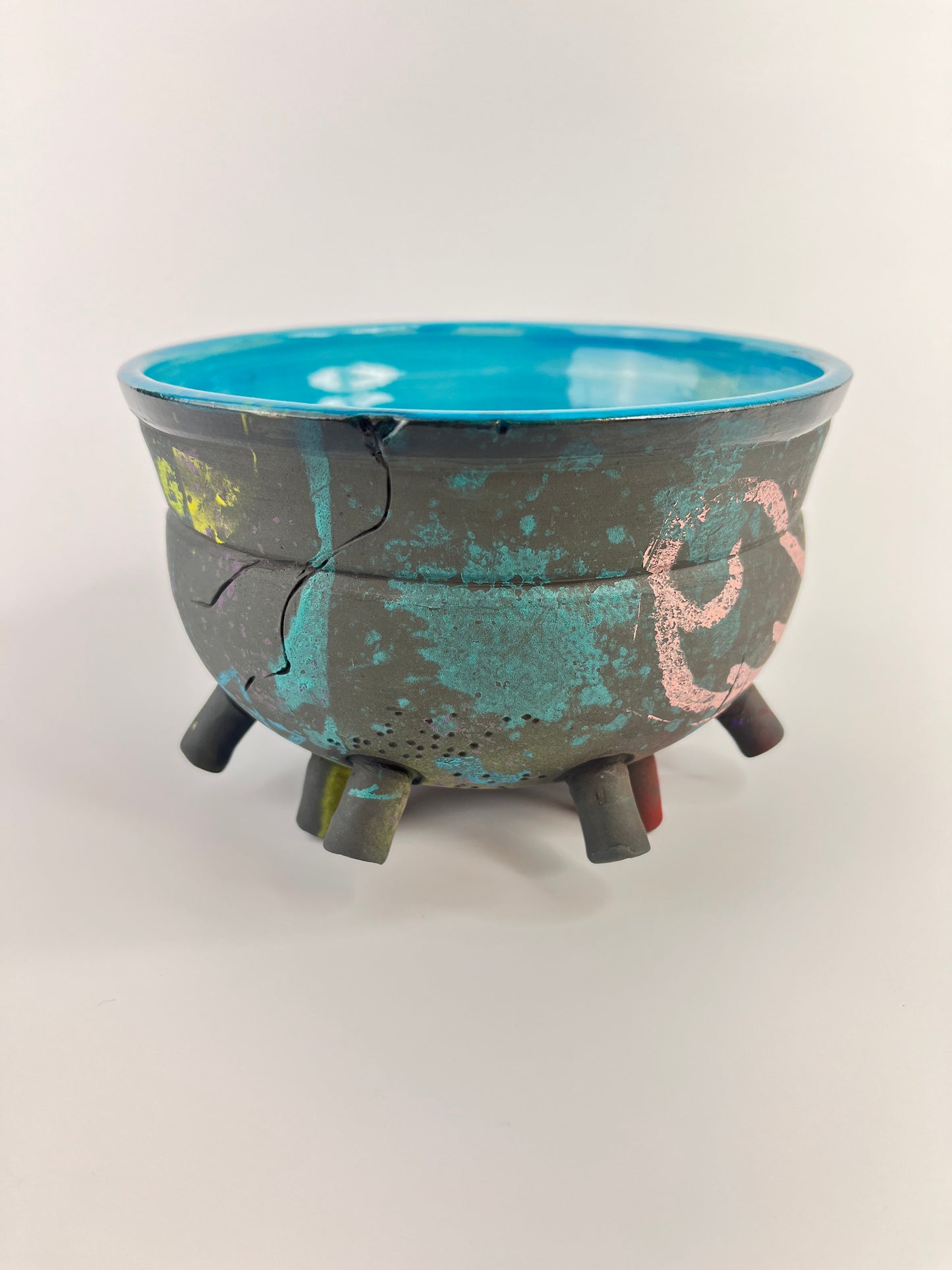 Bowl - "Caution" Anarchy Cereal Bowl (Powder Blue)